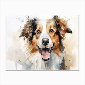 Australian Shepherd Painting Canvas Print