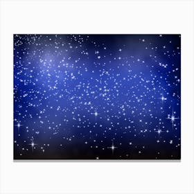 Blue Shade Shining Star Background Canvas Print