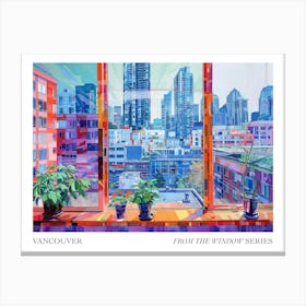 Vancouver From The Window Series Poster Painting 1 Canvas Print