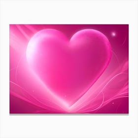 A Glowing Pink Heart Vibrant Horizontal Composition 7 Canvas Print