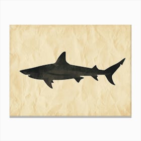 Wobbegong Shark Silhouette 1 Canvas Print