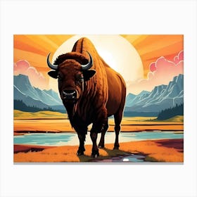 Yellowstone Bison Canvas Print