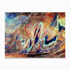 Vibrations of the soul in the lines of emotions. Canvas Print