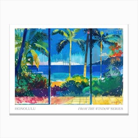 Honolulu From The Window Series Poster Painting 3 Canvas Print