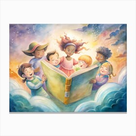 Description A Whimsical Illustration Depicting A (1) Canvas Print