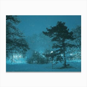 Winter Evening, Oil Painting Canvas Print