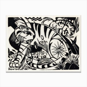 Black And White Tiger, Franz Marc Canvas Print
