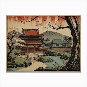 Default March Madness Concept Art Japanese Woodblock 0 Canvas Print
