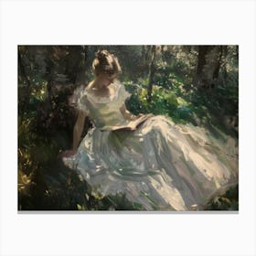 Girl In The Woods 4 Canvas Print