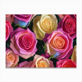 Colorful Roses 6 Canvas Print