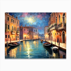 Venice At Night Canvas Print