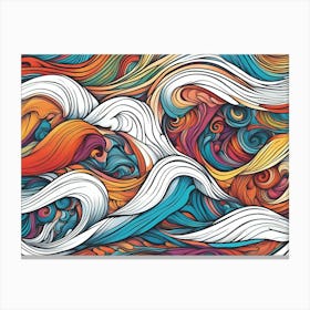 Abstract Wave Painting Canvas Print