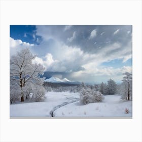 Snowy Landscape Canvas Print