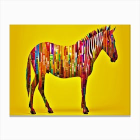 Bright Zebra Canvas Print