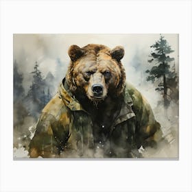 Wilderness Majesty Bear Scene Canvas Print