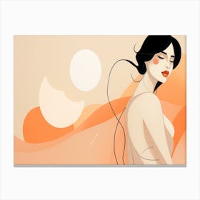 Illustration Of A Woman Canvas Print