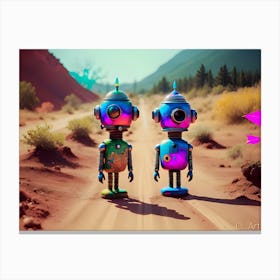 Robots In The Desert Canvas Print