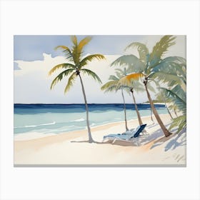 Caribbean Day At The Beach Canvas Print