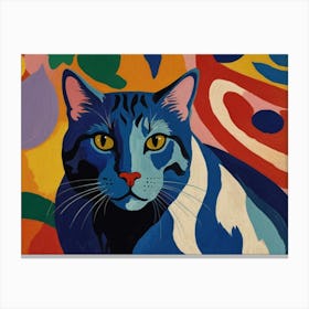 Blue Cat Canvas Print