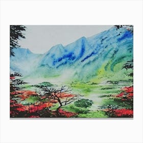 Misty Mountain Serenity Canvas Print