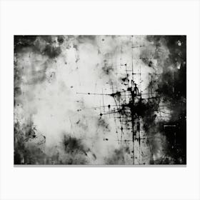 Fragility Abstract Black And White 8 Canvas Print