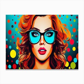 Girl With Glasses Canvas Print