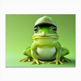 Frog With Hat 3 Canvas Print