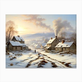 Winter Village 1 Canvas Print