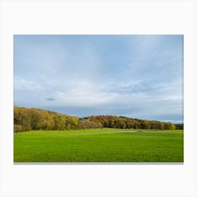 Green Field With Trees 4 Canvas Print