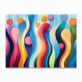 Colorful Art Image Depicting Different Colorful Shapes 3 Canvas Print