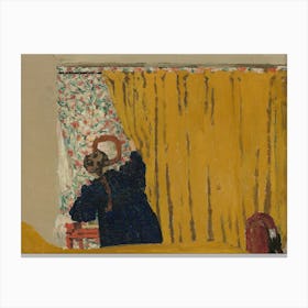 The Yellow Curtain (ca, 1893) by Edouard Vuillard. Canvas Print