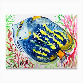 Blue Fish Canvas Print