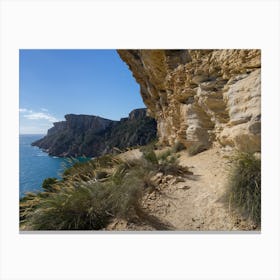 Scenic cliffs of the Mediterranean coast Canvas Print