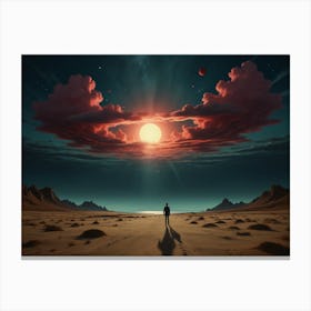 Man In The Desert Canvas Print