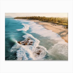 Aerial View Of A Beach 6 Canvas Print