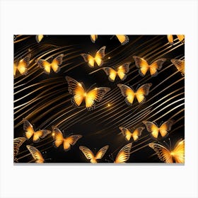 Golden Butterflies 24 Canvas Print