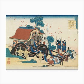 Poem By Kanke, Katsushika Hokusai Canvas Print