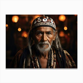 Portrait Of An Indian Man Paintings Art Print Canvas Print