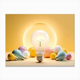 Light Bulb Stock Videos & Royalty-Free Footage Canvas Print