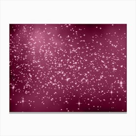 Carnation Pink Shining Star Background Canvas Print