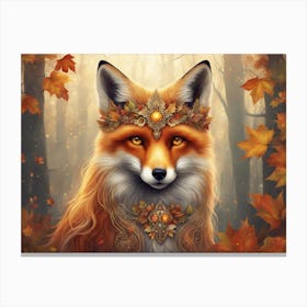 Autumn Mystical Fox 13 Canvas Print