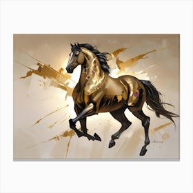 Golden Horse 5 Canvas Print