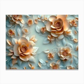 Paper Flower Wall Art 25 Canvas Print