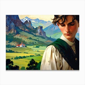 Boy In The Green Cloak Canvas Print