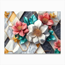 Origami Flowers 1 Canvas Print