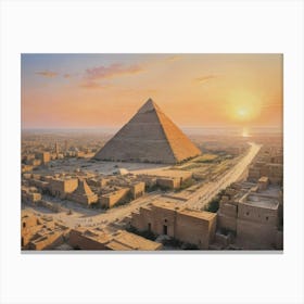 Epic Pyramids Of Giza Canvas Print