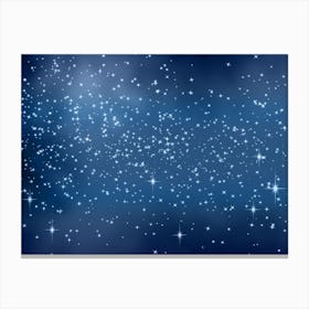 Ice Blue Shining Star Background Canvas Print