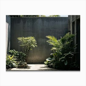 Nature Petiole Art Sunshine Black Up High Overlay Concrete Shadowy Floral Light Natural (14) Canvas Print