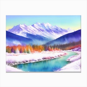 Frigid Serenity: A Winter Escape 2 Canvas Print