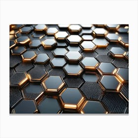 Abstract Hexagons 2 Canvas Print